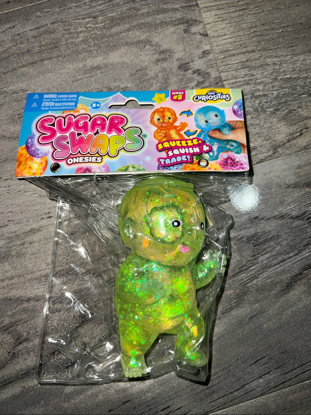 Sugar Swaps Onesies - Green Glitter Squeeze Toy